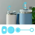 thumbnail image 2 of 3Pcs/Set Tumbler Spill Stopper Food Grade BPA Free Silicone Straw Cover Dust-proof No Spill 30/40oz Tumbler Straw Tip Topper Protector Cup Accessories, 2 of 6