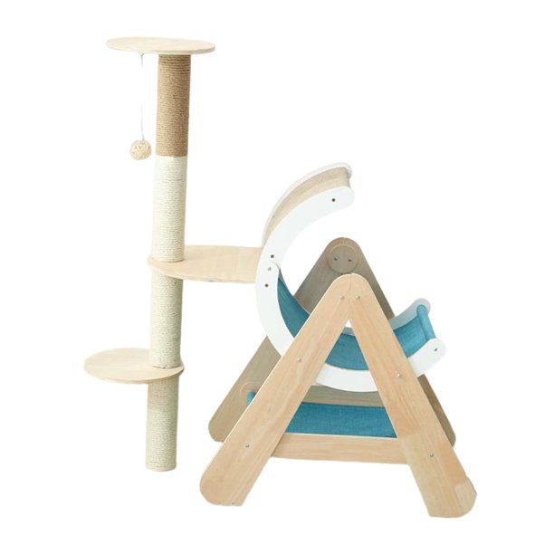 Marco de escalada de gato de madera Protector de muebles Decoración Juguetes interactivos Juguetes para gatos Rascador Artesanía Torre de actividades