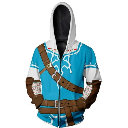 Cosplay Life Legend of Zelda Breath of The Wild Twilight Princess Kangaroo Pocket Cosplay Hoodies - Unisex Pullover Sweaters (BOTW, XL)