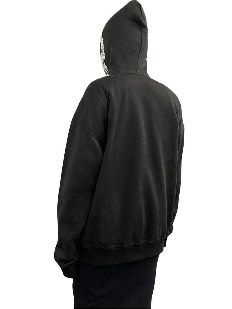 Multitrust Skeleton Hoodie Skull Sweatshirt Rhinestone