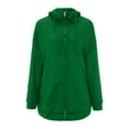 thumbnail image 3 of CAICJ98 Long Shacket Jacket Women Women Fuzzy Jacket Long Sleeve Sherpa Casual Zip Up Bomber Coat Pocket Green,3XL, 3 of 5