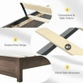 thumbnail image 5 of VanAcc Queen Size Bed Frame with 49" Tall & Full-Panel Headboard, Farmhouse Platform Bed with Wood Slats & Metal Bed Frame, Noise Free, 5 of 7