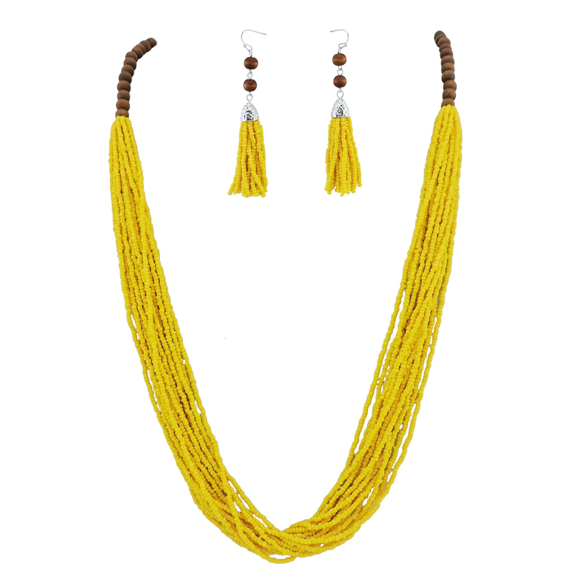 Bocar Flower Bib Necklace Set For Women - Handmade Statement Collar Jewelry, 18" Length With Extender