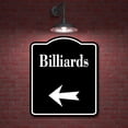 thumbnail image 2 of Billiards Left Arrow BLACK Aluminum Composite Sign, 8.5"x10", 2 of 8