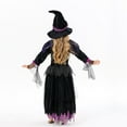 thumbnail image 5 of Cowsor Girls Medieval Tea Party Dress Victorian Era Bubble Sleeves Velvet High Waist Long Dress, 5 of 5