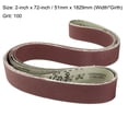 thumbnail image 2 of Unique Bargains 2-Inch x 72-Inch 100 Grit Lapped Joint Aluminum Oxide Sanding Belt 6pcs, 2 of 3