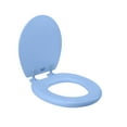 thumbnail image 6 of Bath Bliss Extra Soft Standard Round Toilet Seat Blue, 6 of 8