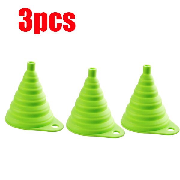 Embudo de llenado de aceite de motor de coche, Mini herramienta de llenado de silicona plegable, contenedor automático para motocicleta, accesorios para camiones, 3 uds. zhangyuxiang LED