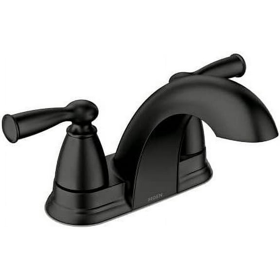 Moen Banbury Bathroom Faucet High Arc Double Handle - 4 in Centerset, Matte Black