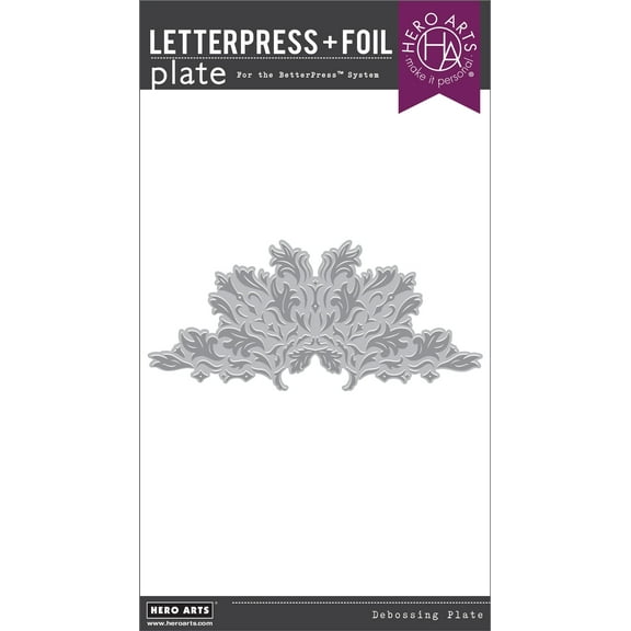 Hero Arts Letterpress & Foil Plate-Lavish Flourish, Lovely