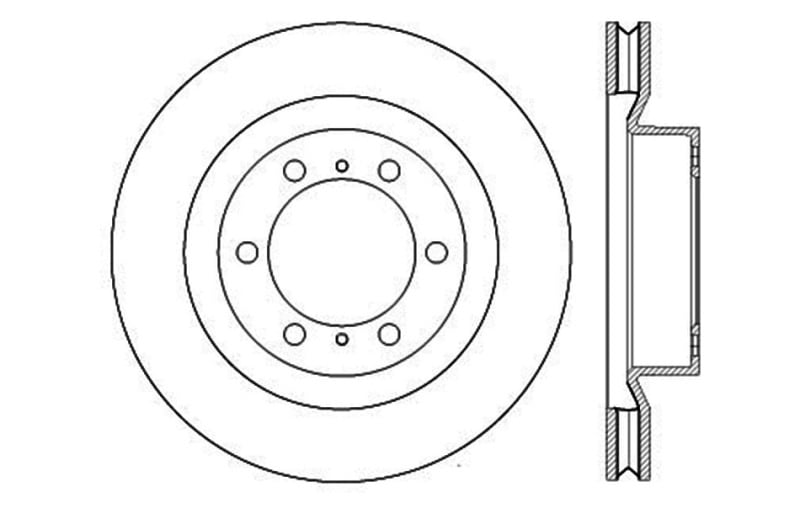 StopTech Slotted & Drilled Sport Brake Rotor Fits select: 2010-2020,2022-2023 TOYOTA 4RUNNER