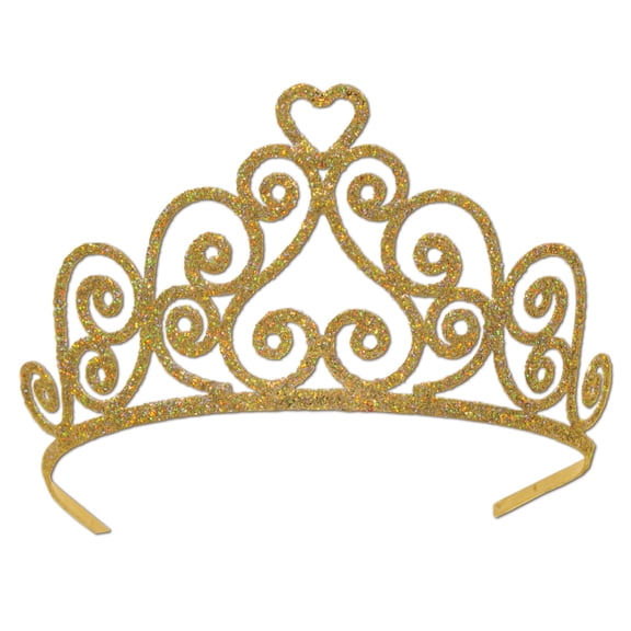 Glittered Metal Tiara, Novelty Party Wear (1/Pkg)