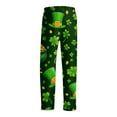 thumbnail image 7 of Men's St Patrick's Day Print Comfortable Casual Drawstring Pants Full Length Lounge Pants Soft Polyester Spring Summer Wear 2026 Dark Green S, 7 of 7