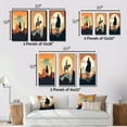 thumbnail image 4 of Designart "Cowboy in Minimalism III" Men Wall Art Set Of 3 - Orange Men Gallery Set For Office Decor, 4 of 7