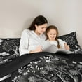 thumbnail image 5 of Manfei Grey Life Tree Bedding Comforter Set, Mystic Bohemian Flower Botanical Twin Comforter Sets, Outer Space Planet Reversible Bedding Set, Super Cozy Room Decor, 2-Piece, 5 of 8