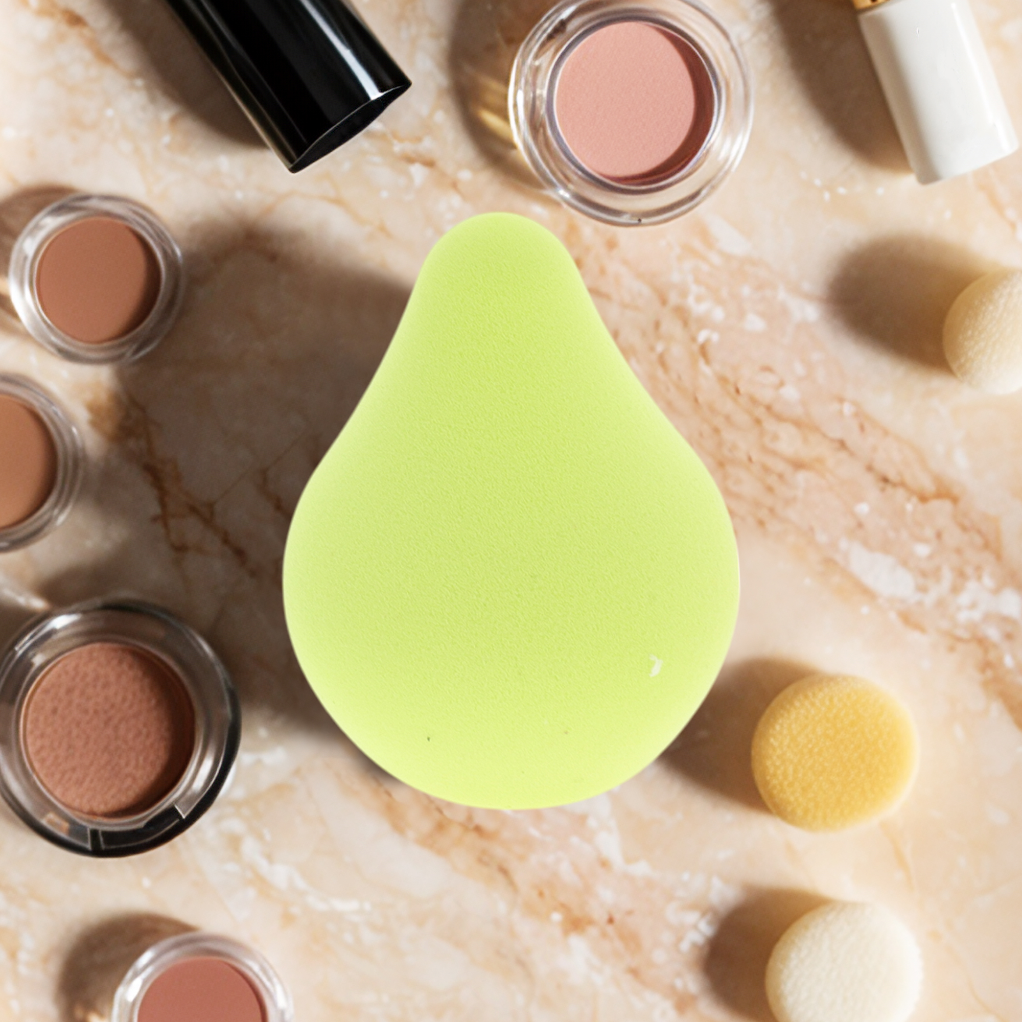 Unique Bargains Avocado Puff Green 1 Pc for Makeup Application