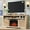 66in-Natural, variant on wow97e Fluted Fireplace TV Stand for TVs Up to 75 Inch with 23" Electric Fireplace, Modern Entertainment Center w/Waveform Panel Sliding Door & Adjustable Shelves for Living Room