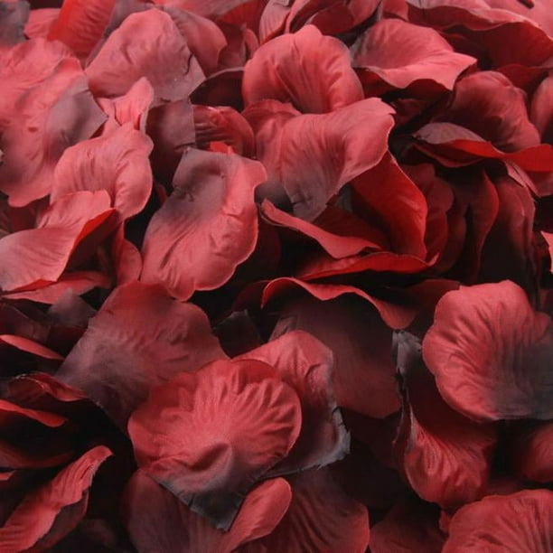 XZNGL 1000pcs Vin Soie Rose Pétales Artificiels Fête de Mariage Fleur Favorise Décor