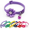 thumbnail image 7 of XS Dog Collar with Bell and Flower, 2 Pack Puppy Collars with Bell and Floral Girl Cute for XXS XS Extra Small Female Dogs Cats Tiny Pets Little Kitten Yorkie Chihuahua, 7 of 7