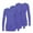Heather Royal Blue, variant on Adar Underscrubs for Women 3 Pack - Long Sleeve Underscrub Comfort Tee