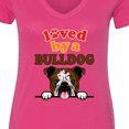 thumbnail image 4 of Inktastic English Bulldog Dog Women's V-Neck T-Shirt, 4 of 5