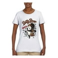 thumbnail image 2 of Wild Bobby Biker Betty Boop Wild One MC Motorcycle Betty Boop Womens T-Shirt, White, Large, 2 of 5