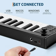 49-Key MIDI Keyboard Controller — Compact USB/DAW Integrated Keyboard with 8 Drum Pads, 8 Knobs & OLED Display, Perfect Holiday Present for Beginners