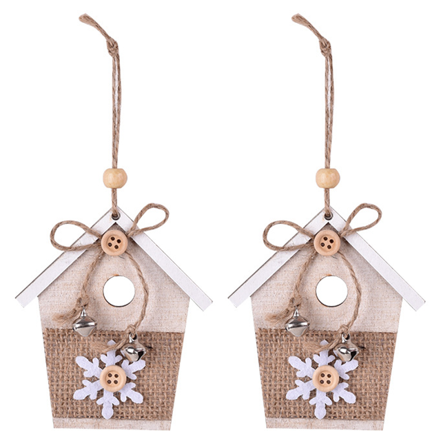 Colgante navideño de madera, adorno colgante pequeño árbol de navidad Adepaton CPB-CJZ169-5