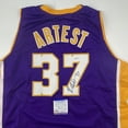 thumbnail image 2 of Autographed/Signed Ron Artest Los Angeles LA Purple Basketball Jersey PSA/DNA COA, 2 of 4