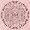 thumbnail image 1 of Ahgly Company Tapis d'Intérieur Lavable en Machine Carré Rouge Indien, 8 Pieds Carré, 1 of 7