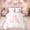 White Pink A, variant on Feelyou Girly Pink J Letter Twin Bedding for Girls, Pink Bowknot Floral Bedding Comforter Set, Pink Reversible, 7pcs