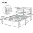 thumbnail image 5 of Metal and Wood Bed Frame with Headboard and Footboard, Full Size Platform Bed, No Box Spring Needed, Easy Assembly(Black), 5 of 6