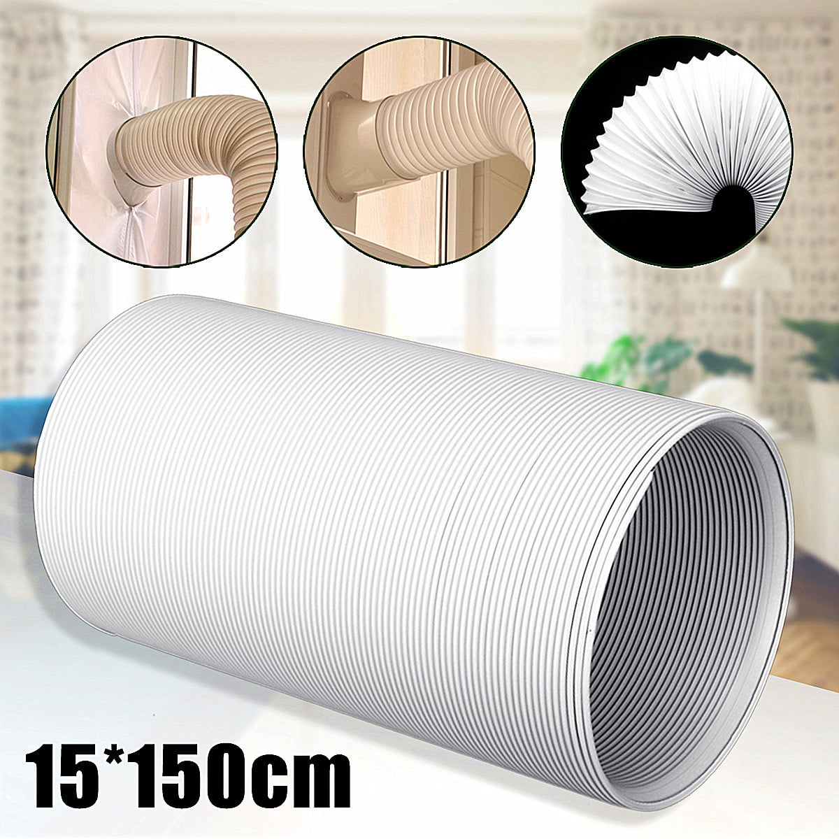 Exhausting for Air Conditioner XINL Air Conditioner Exhaust Hose Counter-Clockwise Plastic Conditioner Exhaust Hose Diameter 15cm*2M 