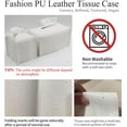 thumbnail image 6 of Tissue Box Cover, Modern Decorative PU Leather Rectangular Tissue Box Case Organizer Holder for Vanity Countertop, Night Stands, Livingroom, Office Desk & Car 9.5X5X5'', 6 of 7