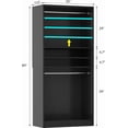 thumbnail image 6 of Homieasy 36'' Walk-in Closet Organizer System with 2 Hanging Rods and Adjustable Shelves, Black, 6 of 11