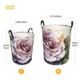 thumbnail image 3 of LNWH Laundry Basket, Purple Vintage Watercolor Rose Art Pattern Foldable Laundry Hamper with Handles Waterproof, Small Size, 3 of 8