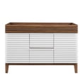 thumbnail image 6 of Modway Render 47" MDF and Particleboard Bathroom Vanity Cabinet in White/Walnut, 6 of 6