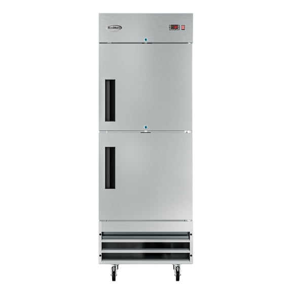28 in. Commercial Stainless Steel Solid Half Door Reach-In Refrigerator, 23 cu. ft.