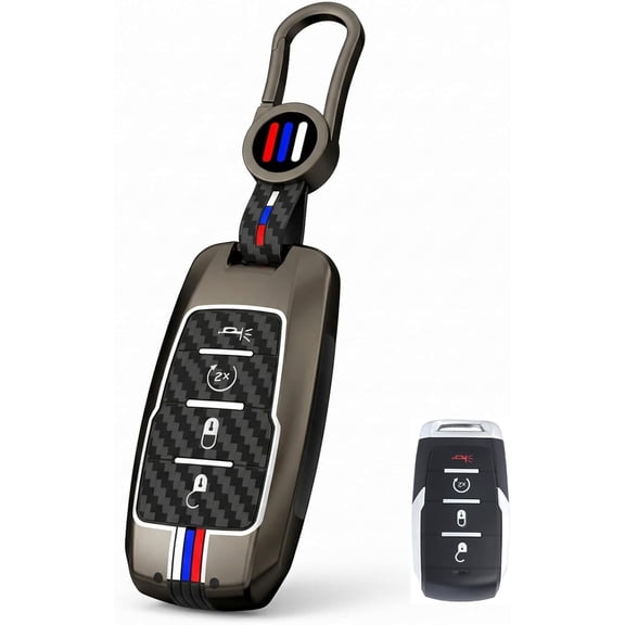 Key Fob Cover Compatible with Dodge Ram 1500 TRX 2500 3500 2019-2026 Keychain Case Holder Protector,1,4 Button
