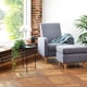 thumbnail image 1 of Silla decorativa sofisticada, asiento cómodo tapizado en negro, patas de madera maciza para uso en interiores y exteriores, fácil instalación, adecuada para bebidas, refrigerios y teléfono, 1 of 6