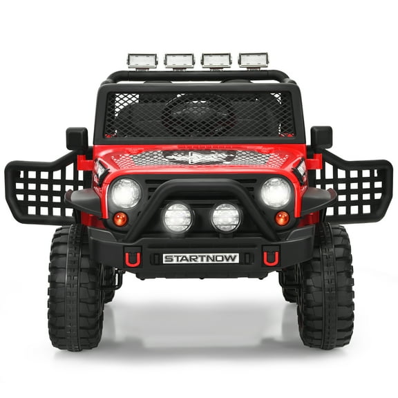 Infans 12V Kids Ride On Truck Remote Control Electric Car w/Lights&Music Red