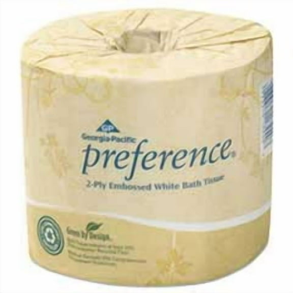 Embossed 2-Ply Bathroom Tissue, Septic Safe, White, 550 Sheet/Roll, 80 Rolls/Carton