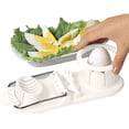 thumbnail image 3 of Zootealy Egg Slicer 2 in1 Multifunction Kitchen Egg Slicer Sectione Cutter Mold Flower Edges Gadgets Stainless Steel Egg Slicer Cutter, 3 of 8