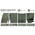 thumbnail image 5 of TRGPSG Women's High Waisted Cargo Pants, Wide Leg Baggy Y2K Streetwear Trousers, 7-Pocket Cotton Twill Hiking Pants for Work, Outdoor & Casual,Armygreen Size M, 5 of 5