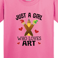 thumbnail image 4 of Inktastic Artist Just a Girl Who Loves Art Youth T-Shirt, 4 of 5