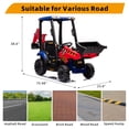 thumbnail image 3 of JCB Excavator Ride on & Bulldozer, 12V Battery Powered Construction Vehicles for Kids with Remote Control and Front Loader, Music Player, Backhoe Loader Ride-On Large Digger Blue, 3 of 6