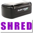thumbnail image 1 of Slim Pre-Inked Bold Shred Stamp, Slim 1444, Ultra Slim Design, Impression Size 1/2" by 1-3/4", Up to 25,000 Impressions - Purple Ink, 1 of 10
