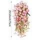 thumbnail image 3 of Cesta colgante de pared con rosas artificiales de 75 cm | Flores artificiales envueltas en plástico | Decoración de techo para salón | Adorno floral para interior y exterior, 3 of 9