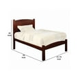 thumbnail image 5 of Transitional Wooden Twin Bed with Panelled Headboard and Footboard Brown - Saltoro Sherpi, 5 of 5