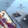 thumbnail image 3 of ULAK Phone Case for iPhone 15 Pro Max, Sturdy Rugged Hybrid Heavy Duty Shockproof Clear Case for Apple iPhone 15 Pro Max 6.7 inch 2023, Glitter, 3 of 8